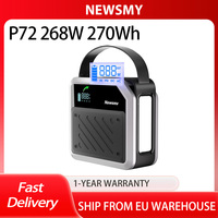 NEWSMY P72 Portable Power Station, 268W 270Wh/72000mAh LiMnFePO4, with Spotlight, 2x100W USB-C PD, 5 Output, Ultra-Fast USB-C PD