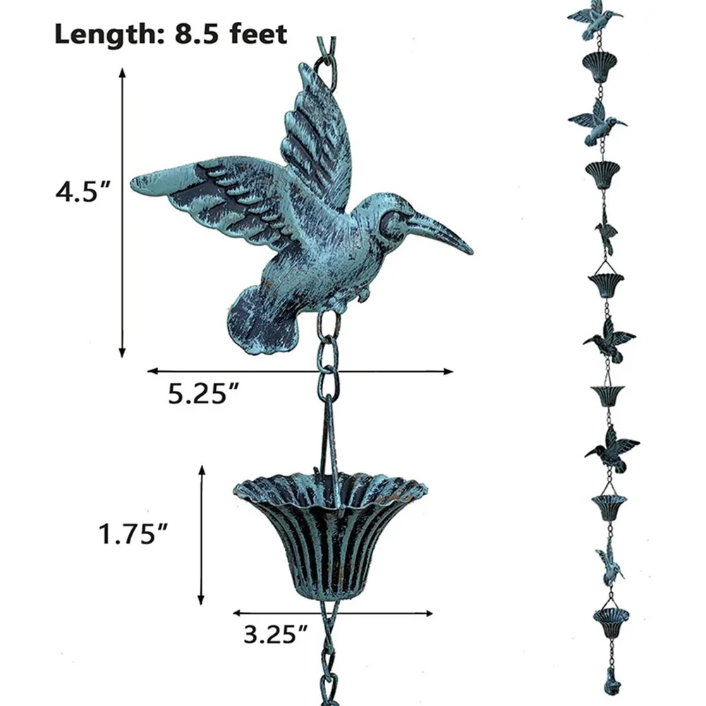 8 5Ft Metal Rain Ch… - image