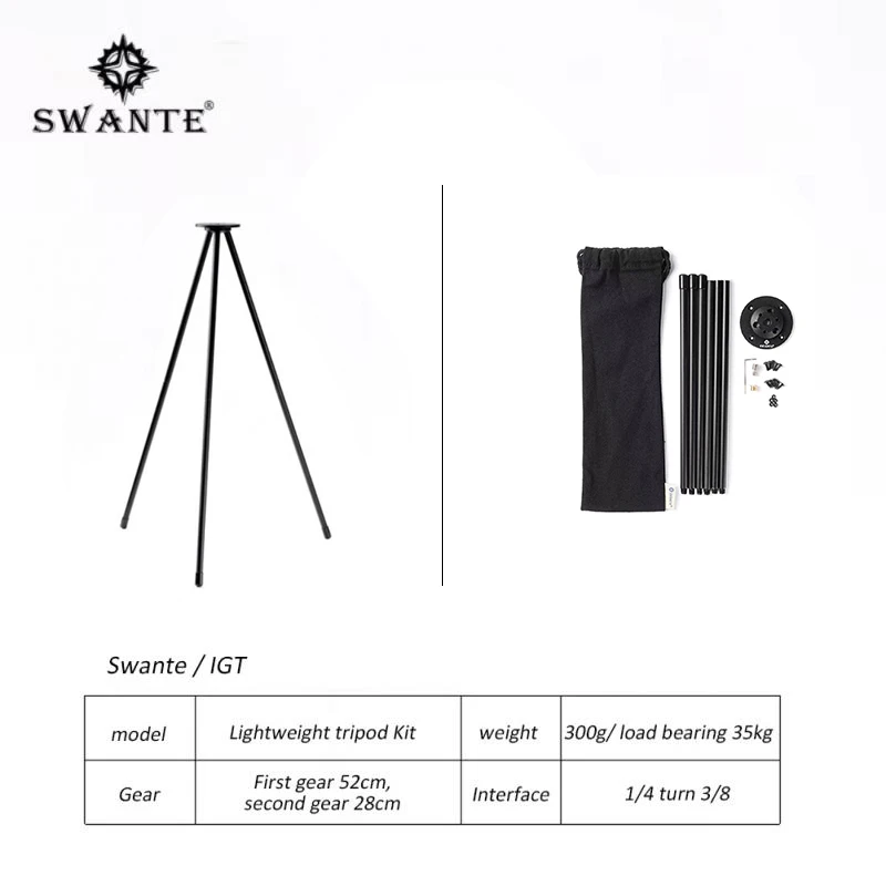 Swante Snow Peak Camping Table Camp Telescopic Folding Table with Tripod , Goal Zero Lamp Table Outdoor Camping Table Board New