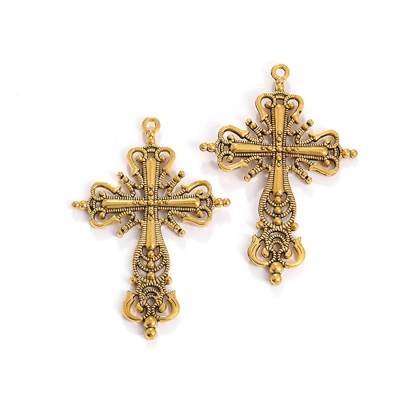 Fashion 5 pcs Alloy cross pendant charms fit DIY Handmade Jewelry Making Earrings necklace bracelet Crafts Souvenir