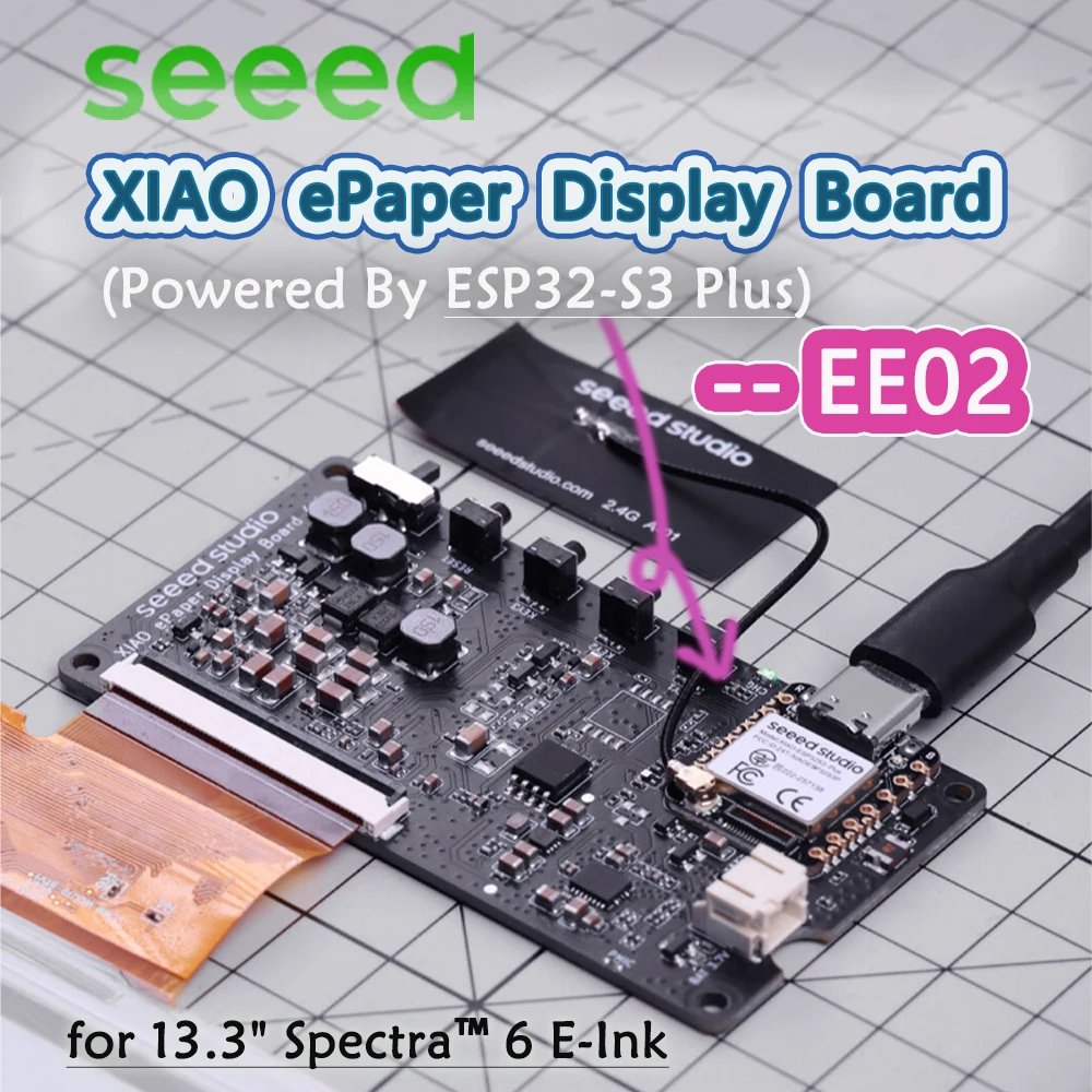 Seeed XIAO ePaper Display Board EE02 Powered by XIAO ESP32-S3 Plus,for 13.3
