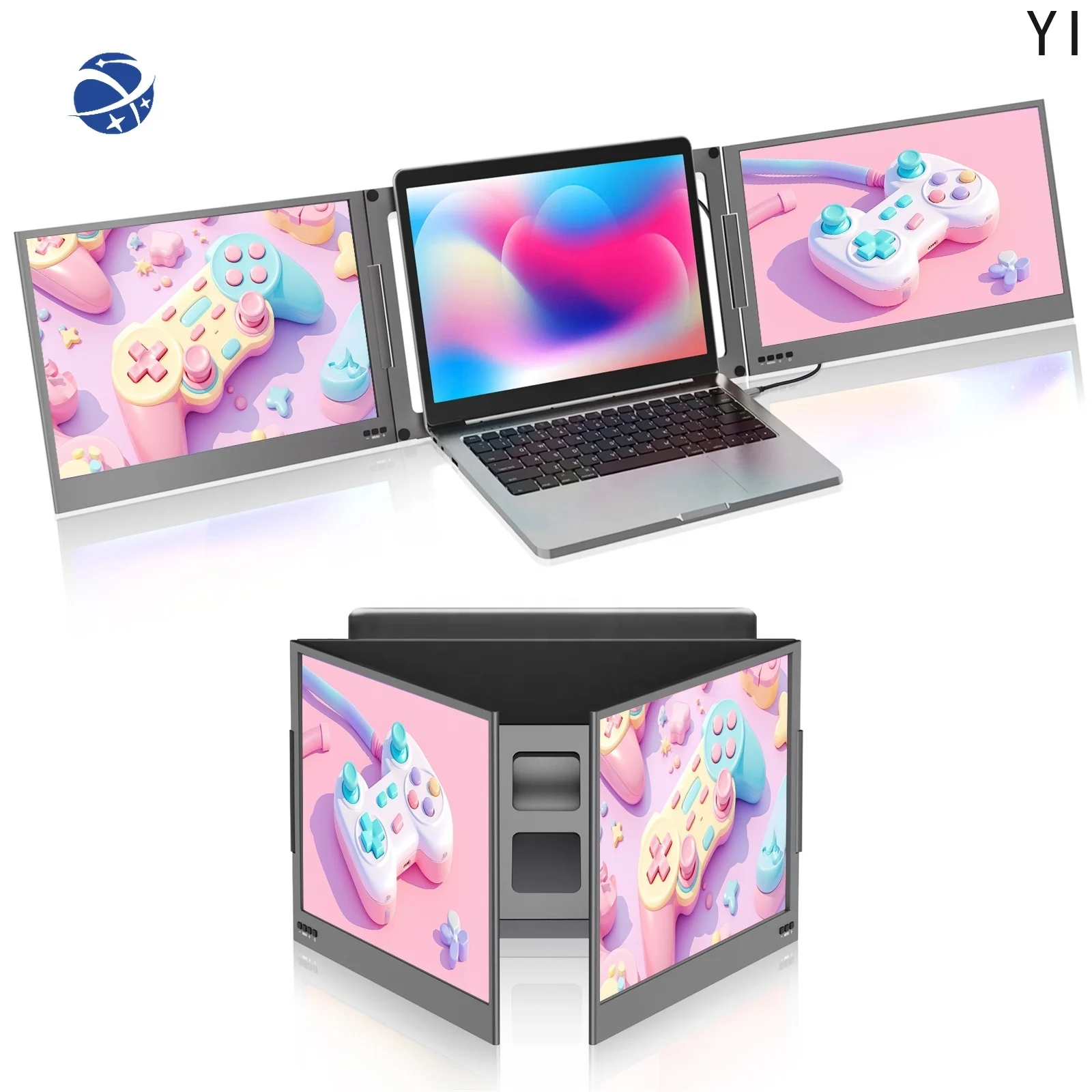 

YYHC Wholesale FHD 15.6inch Large Size 16:9 Dual Screen Portable Laptop Screen Extender for Notebook Laptop Monitor Type-C Conne