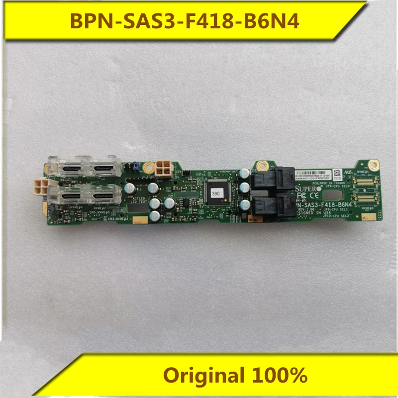 Original BPN-SAS3-F418-B6N4 For Ultra Micro server hard disk backplane U.2*4 SFF8643 interface*2