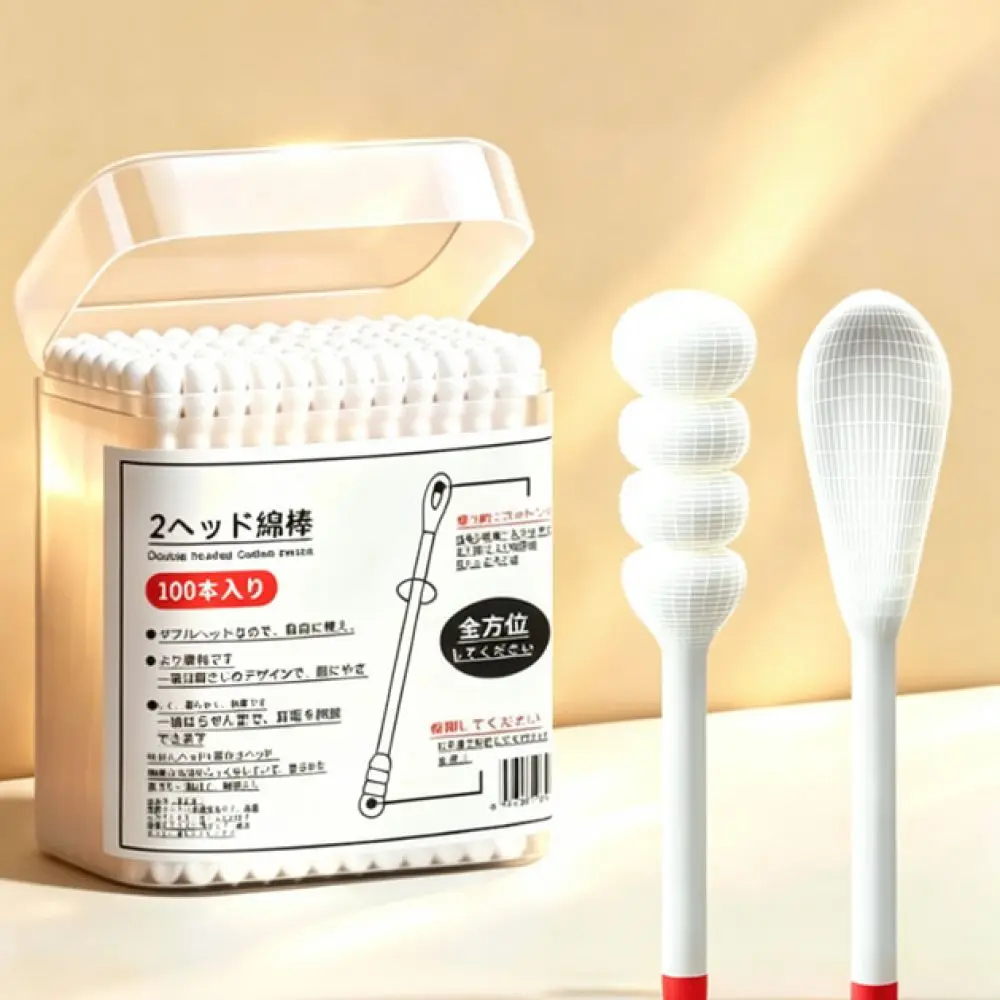 Soft Spiral Cotton Swabs Ear Canal Cleaning Tool Professional Dual Head Applicator Safe Disposable Hygiene Buds