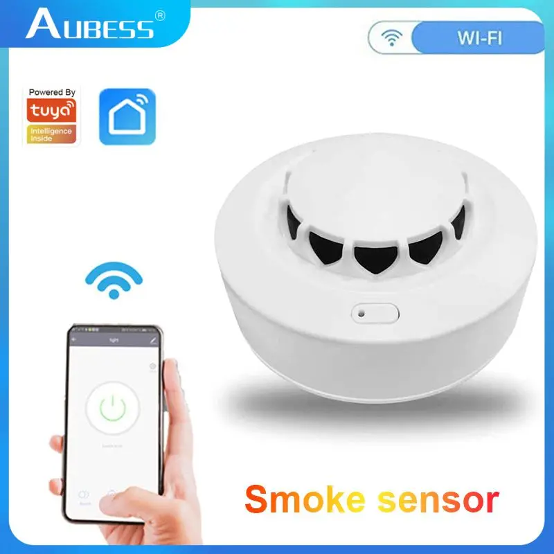 Tuya WiFi Smoke Detector Alarme Sensor, Smart Home Security, Proteção contra Incêndios, Vida inteligente, Funciona com Alexa, Assistente do Google, 7 Estilos