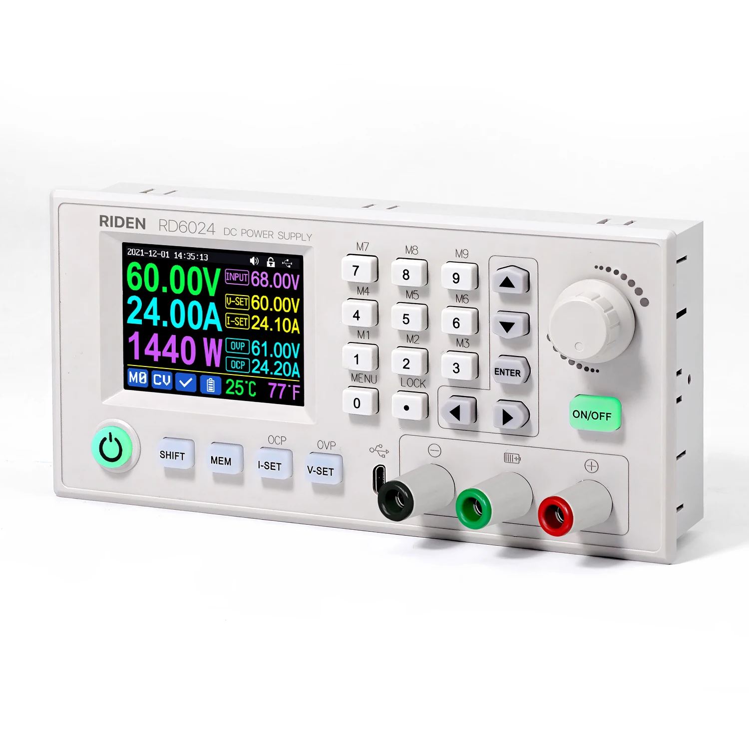 USB DC DC Step Down Voltage Digital Control Variable Adjustable Stabilized Bench Power Supply 60V24A Regulator