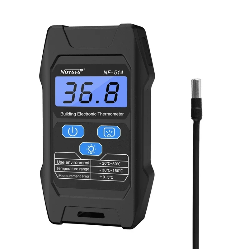 New Arrival NOYAFA NF-514 Portable Building Electronic Thermometer Temperature Tester High Accurancy LCD Thermodetector Temp Mea