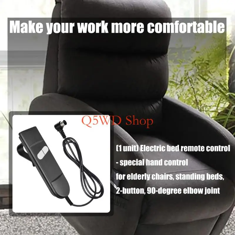 Q5WD Lifting Bed Controller With 5 Pin 4 Cores Plug Lift Chair Hand Controller