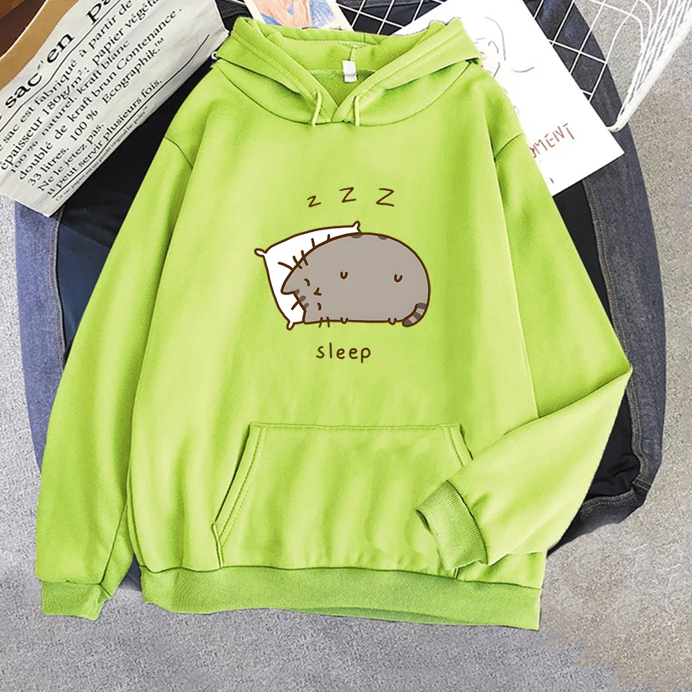 

Chubby Cat Sleep Aesthetic Hoodie MEN Cute Harajuku Anime Graphic Cartoon Sweatshirt Popular Characters High Street Korean Style