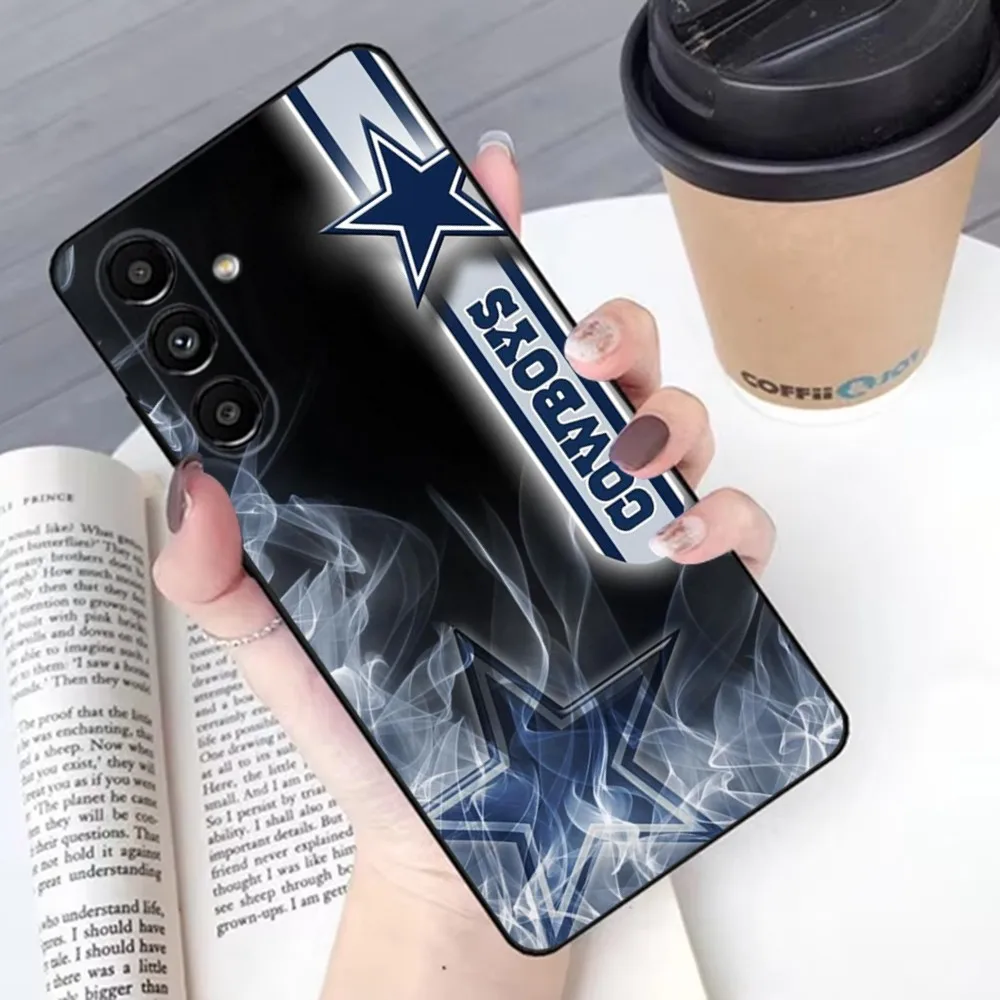 D-dallas cowboys-S   Phone Case For Samsung S24,23,22,30,21,10,9,Ultra,Plus,Lite,FE,Soft Silicone Black Cover