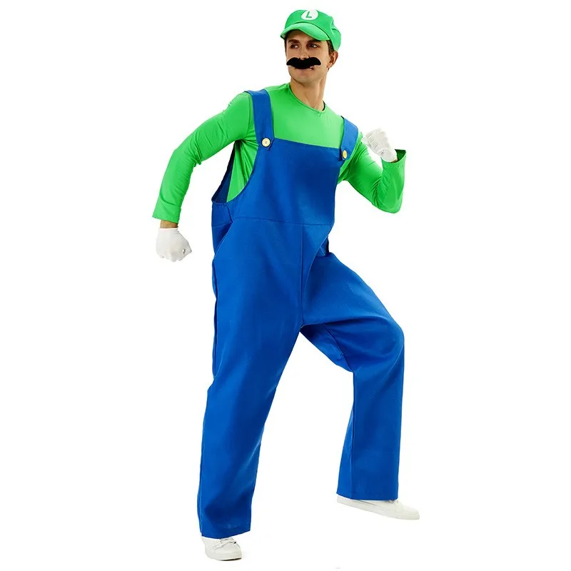 마리오 코스튬 파티 의상 메이크업 여성 남성 성인 의상 할로윈 코스프레 공연 무대 공연 전통 중국 의상