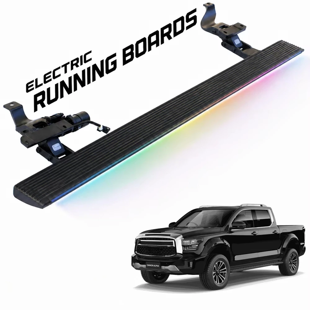 Electric Nerf Bars Power Side Steps For GWM Cannon Alpha SAHAR 2022-2026 Aluminum Alloy OBD2 Plug and Play IP67 Waterproof
