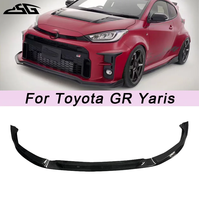 

Передняя губа из углеродного волокна в стиле GV для Toyota Yaris GR GXPA1, передний бампер, разделитель подбородка, нижний спойлер, диффузор, комплект кузова