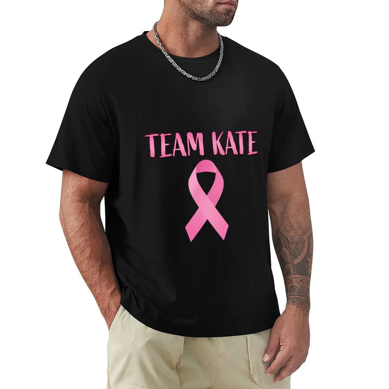 kate-fight-cancer-team-kate T-Shirt tees Blouse new edition mens graphic t-shirts big and tall