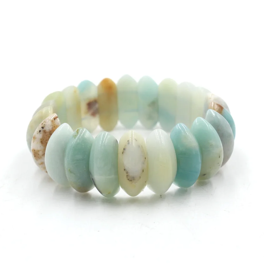 

Retail Amazonite Amethyst Bracelets Natural Stone Crystal Bangles Charms Bracelet Accessories Popular Jewelry