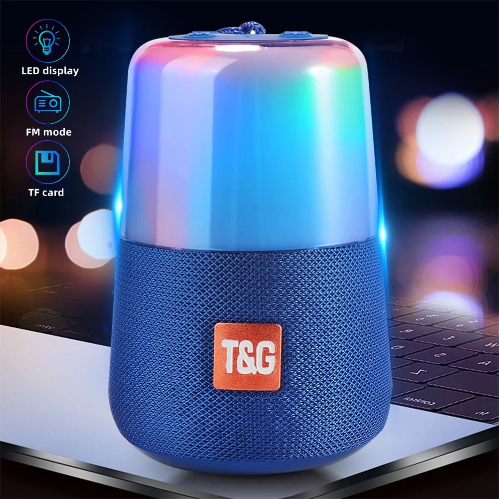 

Wireless LED Colorful Light Bluetooth Speaker Radio Outdoor Portable Card U Disk