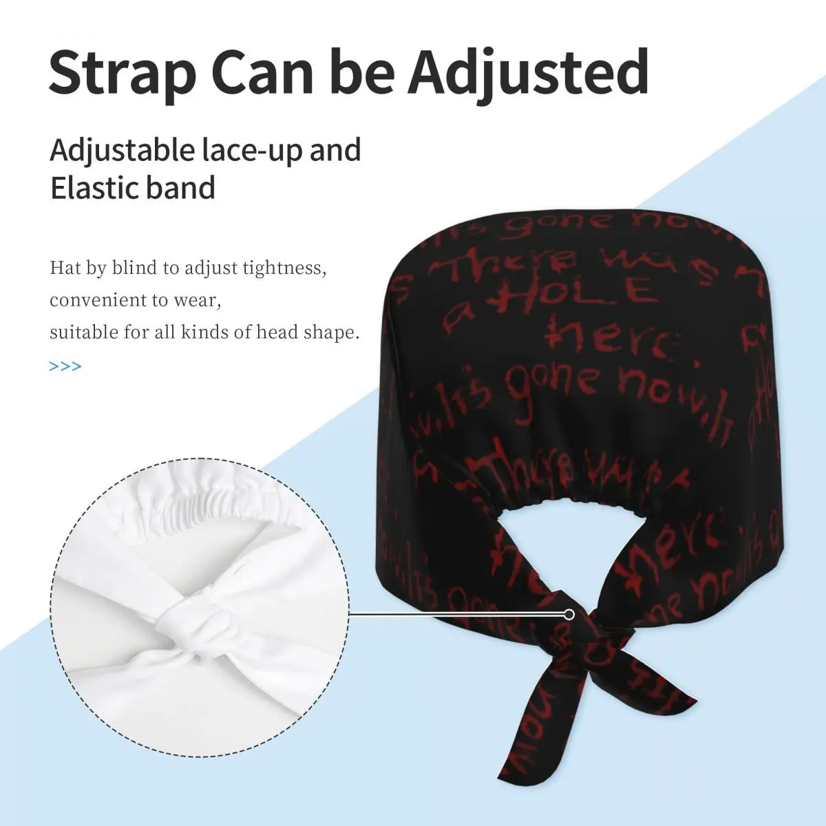There Was A Hole Here. It's Gone Now Silent Hill Quote Scrub Hat Doctor Working Surgical Cap Men Women Adjustable Nursing Caps