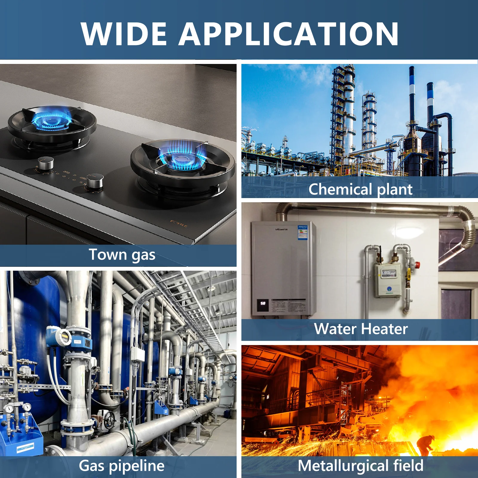 Draagbare brandbare gasdetector voor thuiskeuken, professionele analyser met LCD-scherm voor het detecteren van CO CH4 C2H6 LPG-alcohol