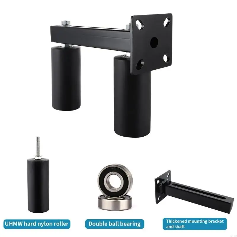 

Adjustable Guide Roller Wall Mount Double Wheel Door Top Guide Folding Door Stabilizer Barn Door Hardware Accessory M4YD