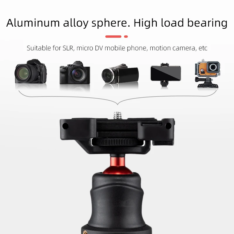 Mini Smartphone Tripod with Phone Holders for Camera Aluminum Tripod with Tripod Head for Camera DSLR ILDC Camcorder Projector