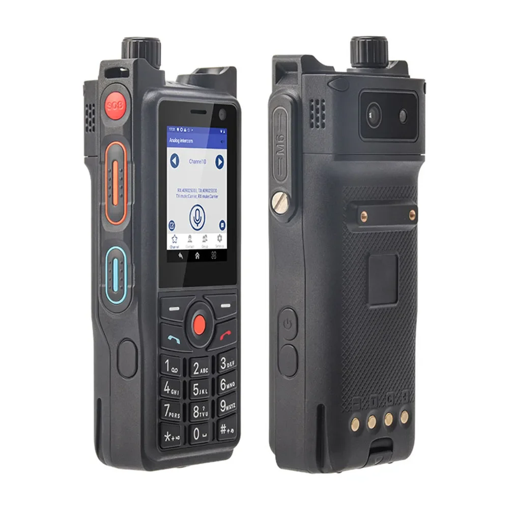 IP68 P6 3GB + 32GB Android 9,0 Poc Radio de red + DMR UHF 4W DMR Radio de modo Dual Digital/Analógica funciona con Zello, PTT Real