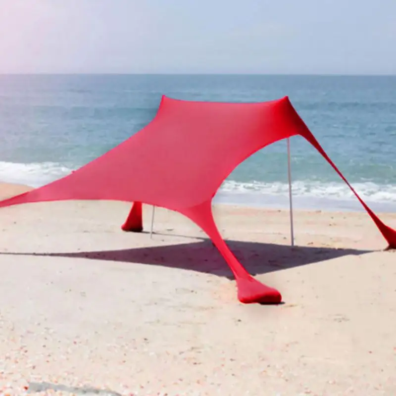 

Family Beach Awning Outdoor Beach Tent Large Sun Shelter Camping Shades Tents Windproof Beach Canopy Tents folding awnings