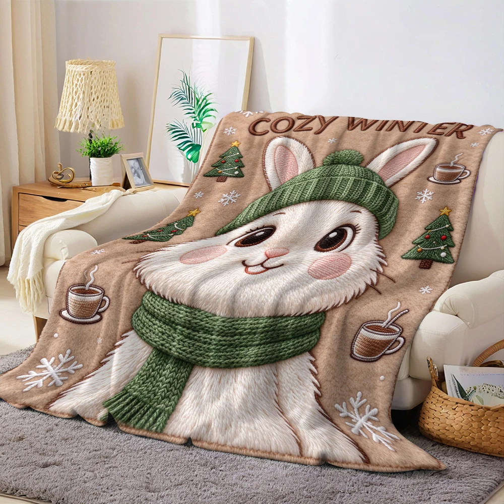 Stitch Gray Plaid Flannel Fleece Blanket Soft Cozy Throw Blanket for Couch Bed Sofa Lightweight Plush Bed Blanket All Season Use