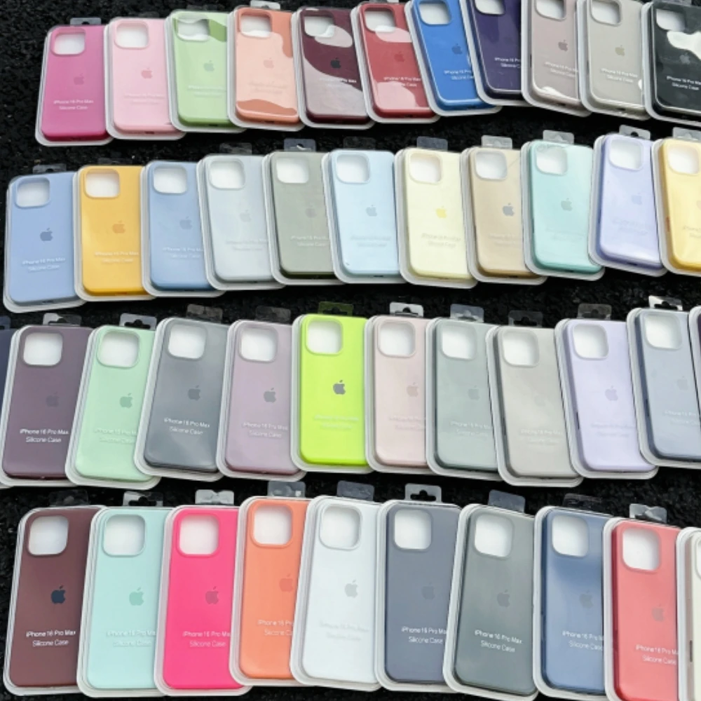 

For iPhone 17 Pro Max Case With logo Original Liquid Silicone For Apple Cases For iPhone 17 16 15 14 13 12 11 Pro Max Cover