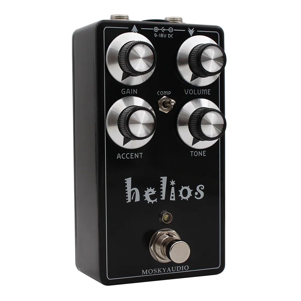 MOSKY Guitar Overdrive Effect Helios Guitar Analog Pedal 3 COMP Modes 9‑18V True Bypass Boost EQ Stompbox Effector