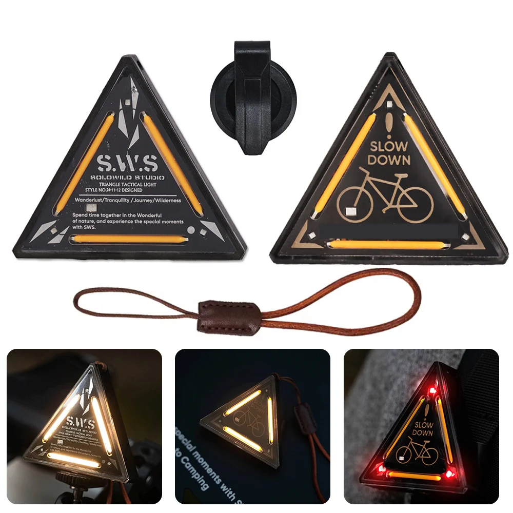 C5 1-2PC Rechargeable Hiking Cycling LED Tactics Triangle Light Mini Direction Light Warning Light Camping Light Waterproof