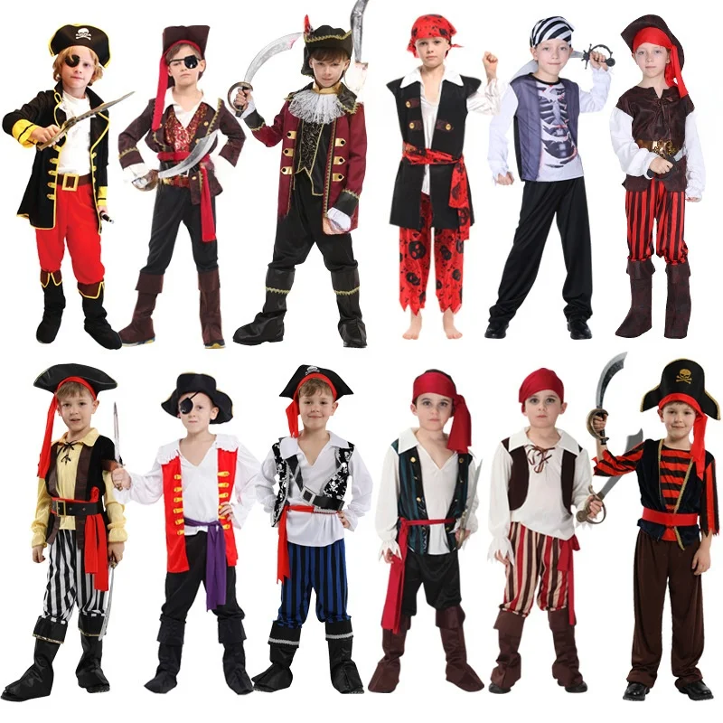 Halloween Children's Pirate Stage Dance Costume Traditional Ethnic Stage Performance Clothing Chinese Manufacturer