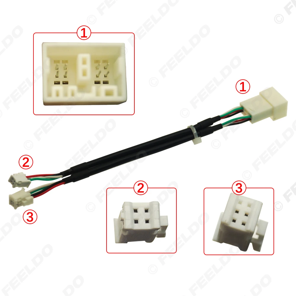 5Pcs USB Adapter for Toyota 2024-2025 Car Audio Radio 6Pins Connector Original Wire Auto USB Cable Transfer Changer Port