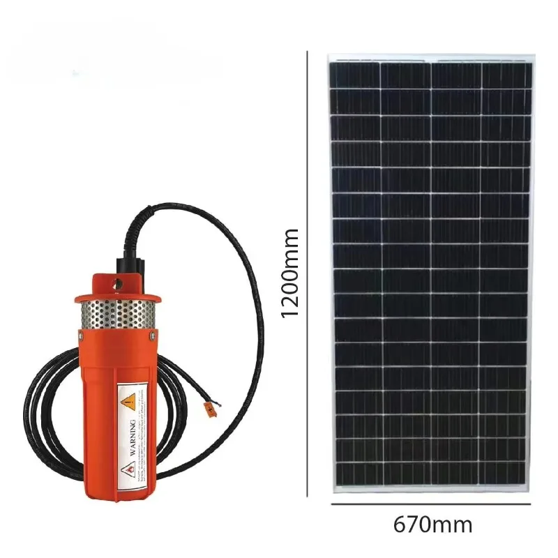 Ranking SP-12-12 Deep Well Water Solar Pump 12v Head 70m 144W Tank Solar Panels and Controllers