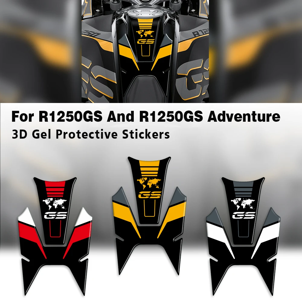 Motorcycle Gas Tank Pad Protection Decals For R 1250 GS R1250GS 40 Years GS Triple Black 2018 2019 2020 2021 2022 3D Gel sticker