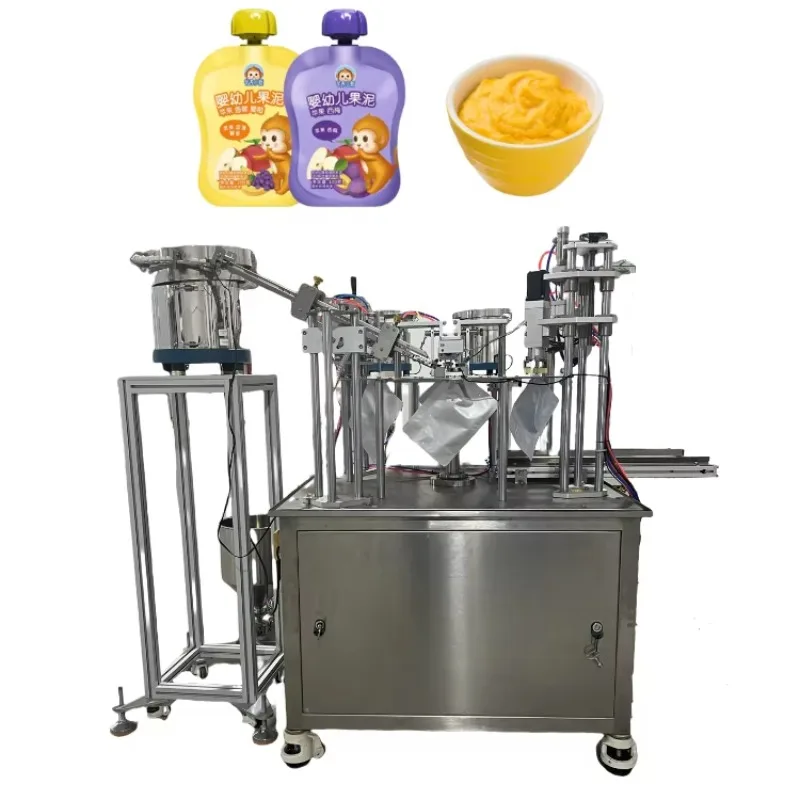 Automatic Juice Spout Pouch Filling Machine for Small Businesses for Beverage Liquid Pouches Cost-Effective Customized