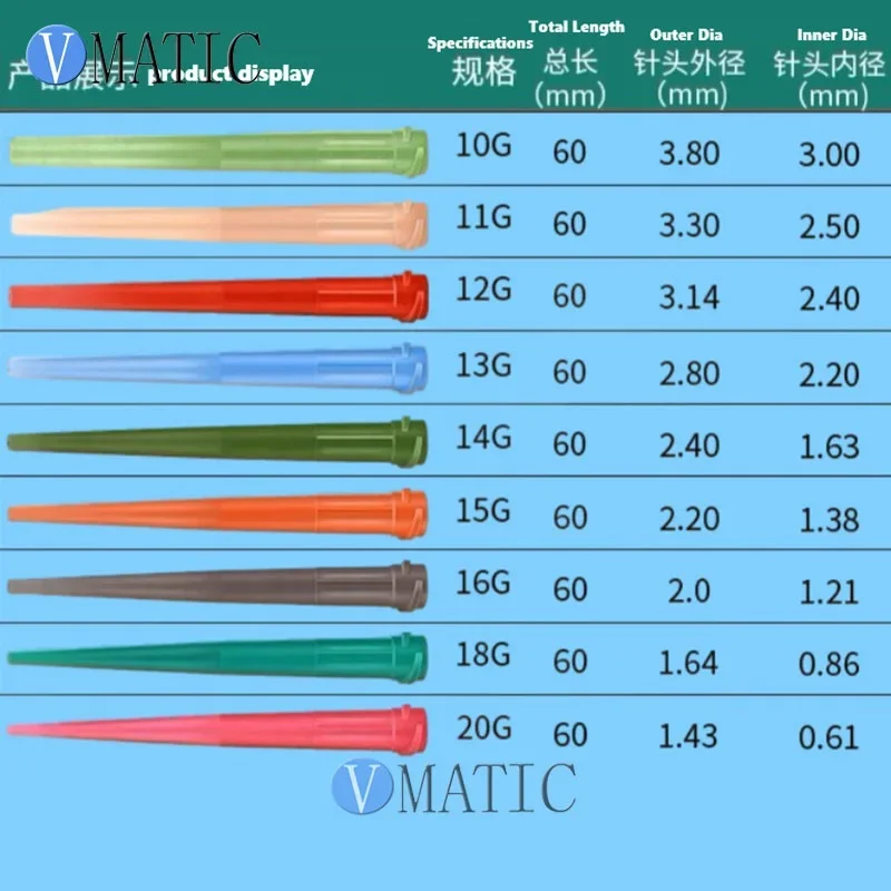 Free Shipping! Precision Slant-Tip Dispensing Needle - 60mm Long Reach, Plastic Base TT Thread for Accurate Glue Application