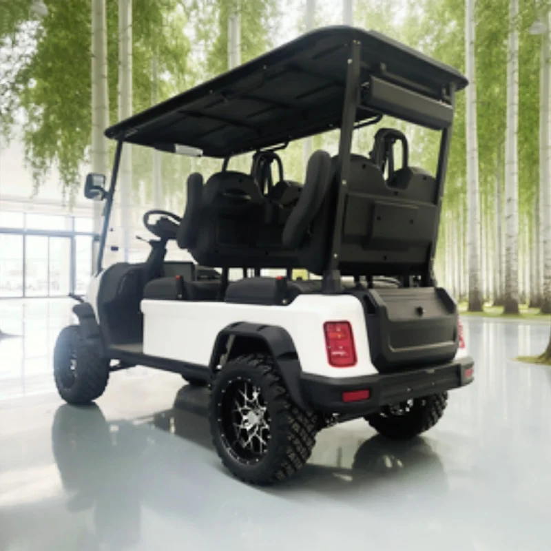 

Оптовая продажа: 4-местный электрический гольф-кар класса люкс из алюминия с черными сиденьями премиум-класса с подлокотниками и регулировкой передач
