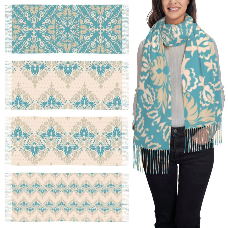 

European Fashion Trendy Scarf Lady Warm Shawl Wrap Lightweight Portable Neck Warmer for Spring Autumn Winter Warm Scarves Women