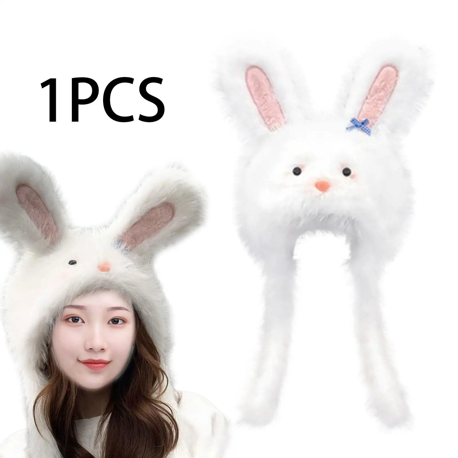 Rabbit Ear Hat Creative Trend Winter Hat for Stage Performance Skiing Role Play