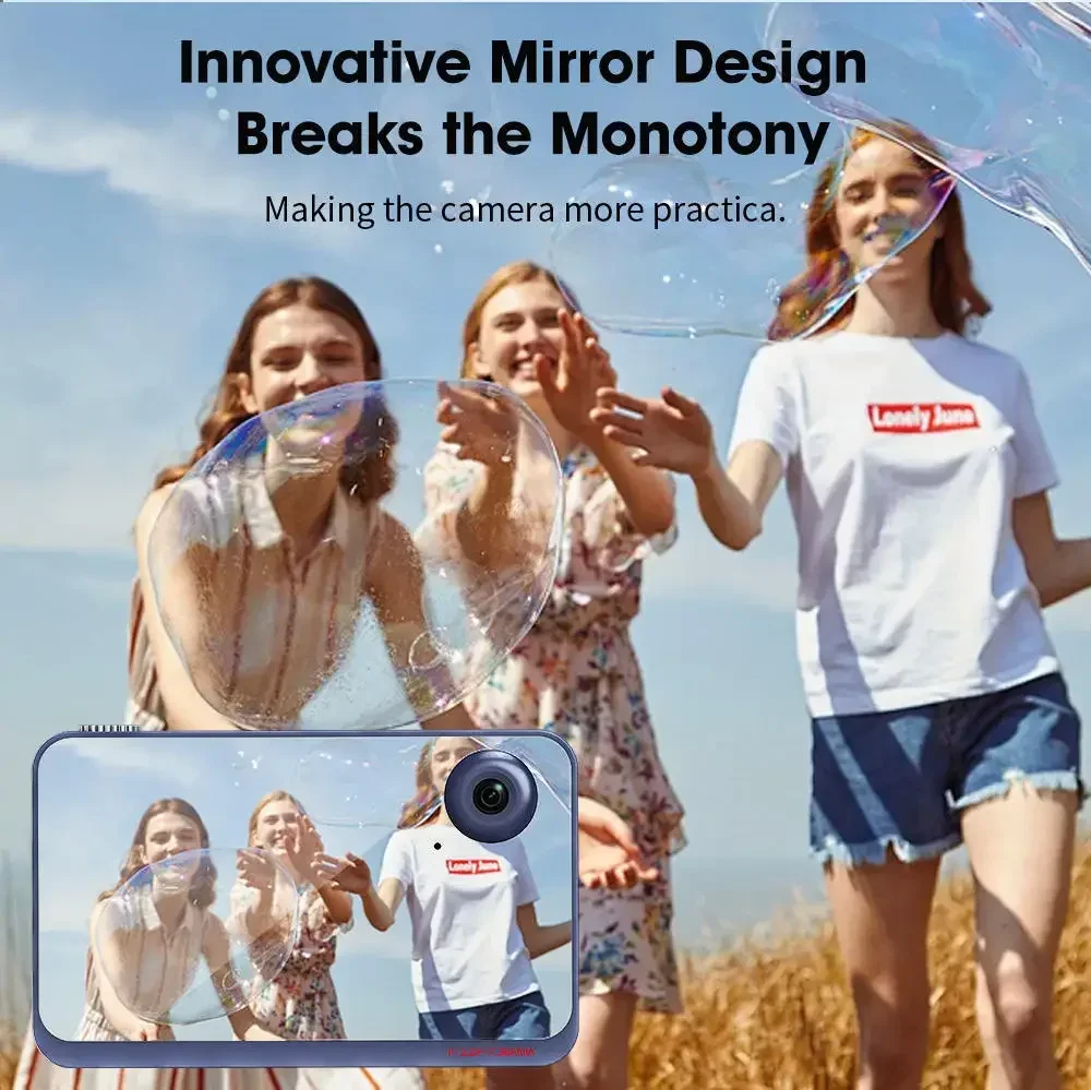 48MP Kids Camera 1080P Mini Digital Camera with Mirror 8X Zoom 2.4