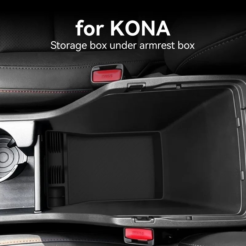 Suitable for 2025 Kona KONA Silicone Glove Box Storage Box Car Dust Proof Trinket Tray Organizer Interior Accessory