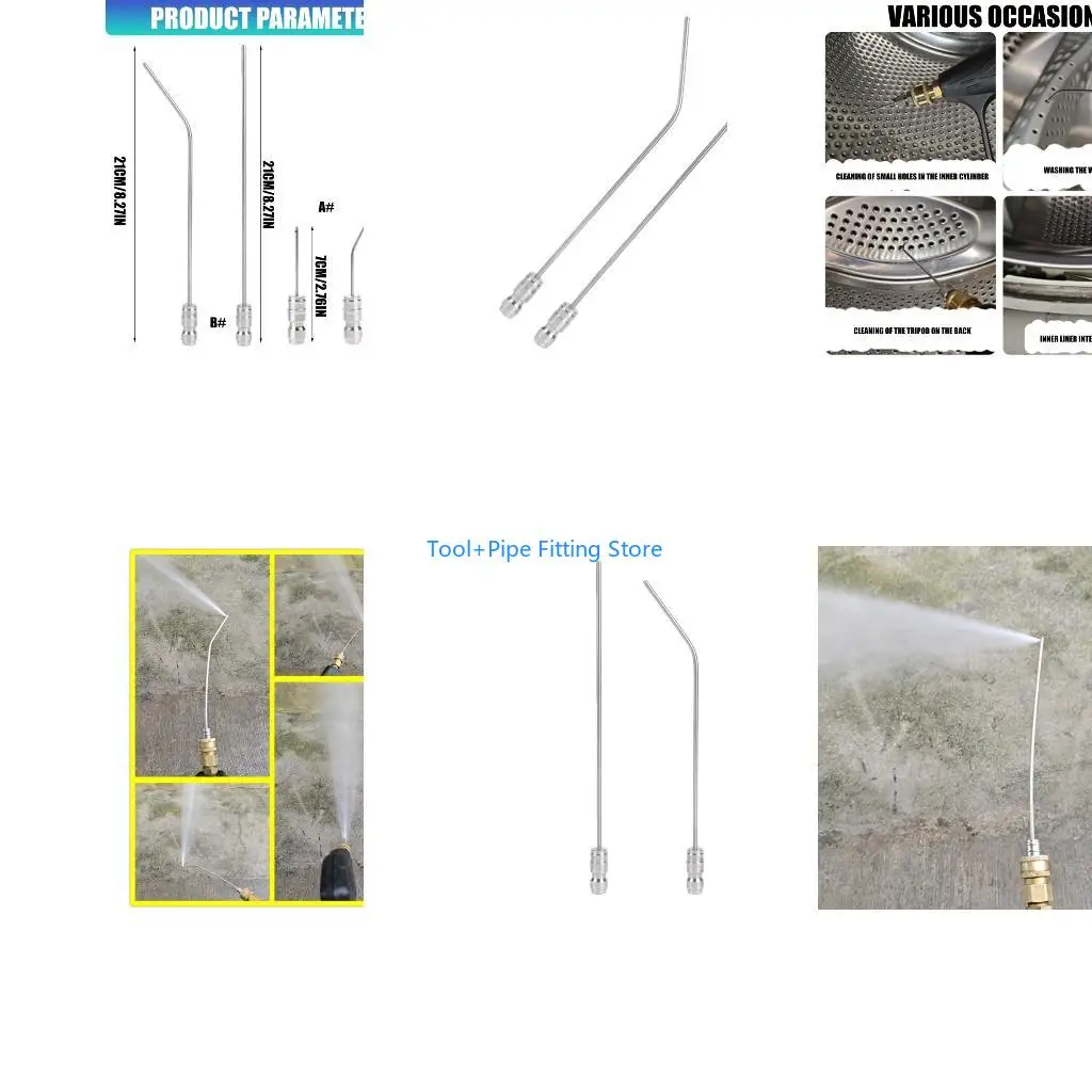 F92B Washing Machine Air Conditioner Cleaning 1/4 Quick Stainless Steel Wand