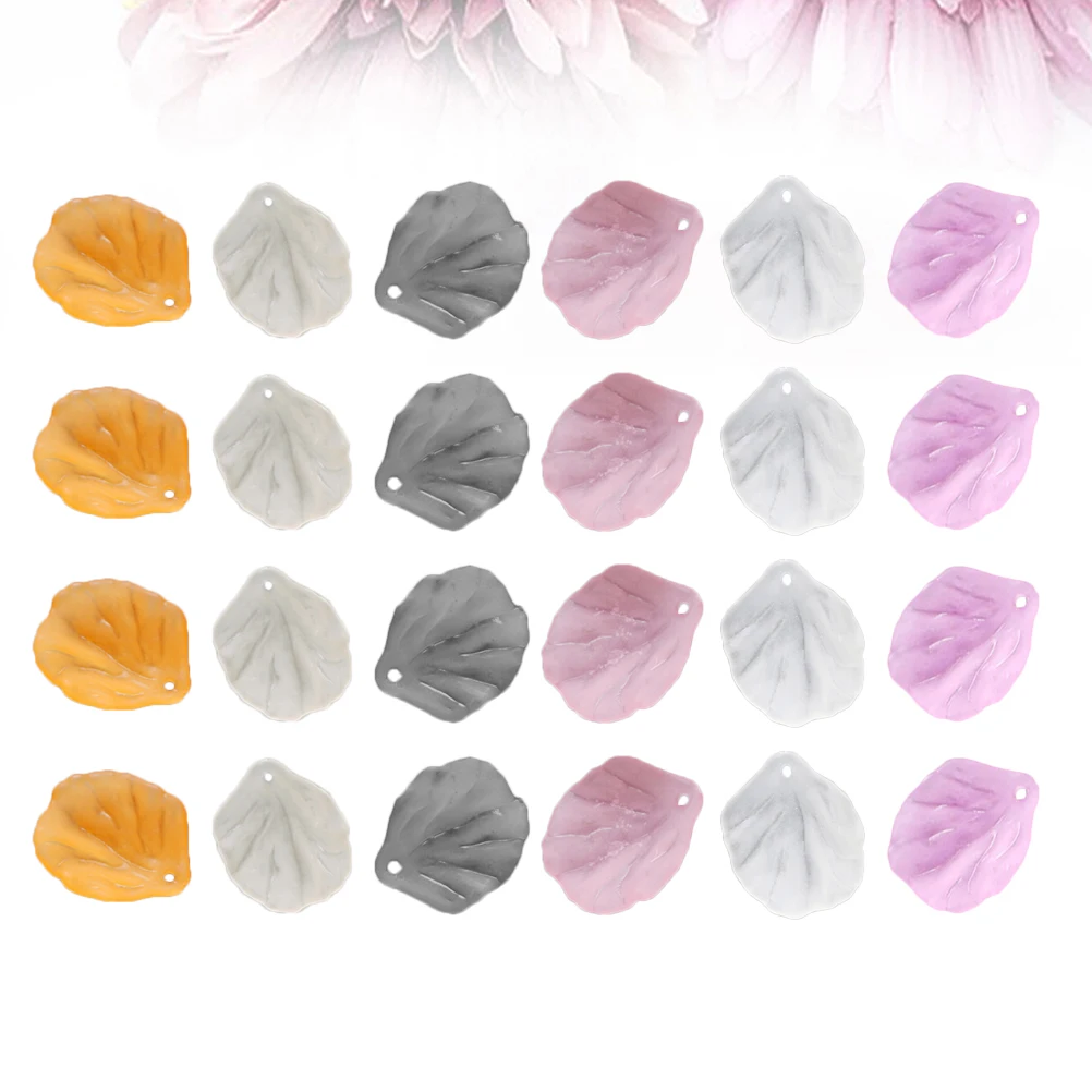 

200 Pcs Colorful Petal Pendants Simulation Jewelry Bracelet DIY Flower Accessories Transparent Petals