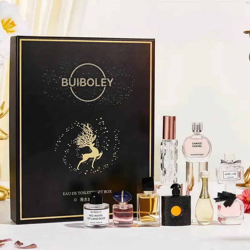 

8*7.5ML Women's Perfume Men's Pheromone Perfume Long-lasting Woody Floral Cologne Compact Portable Perfume Luxury Gift Set