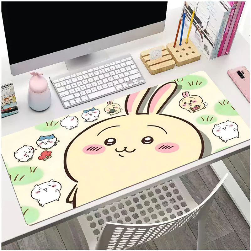 Chiikawa Mouse Pad Keyboard Pad New Cute Desktop Pad Large Thickened Anti-Slip Mouse Pad Hachiware Usagi Office Holiday Gift