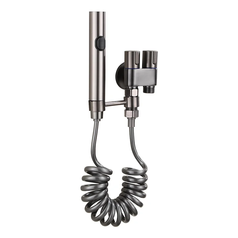 

Набор распылителей для унитаза для биде, распылитель воды для ванной комнаты, ручной распылитель для биде, туалетный душ, угловой клапан с двойным выпуском, аксессуары для туалета