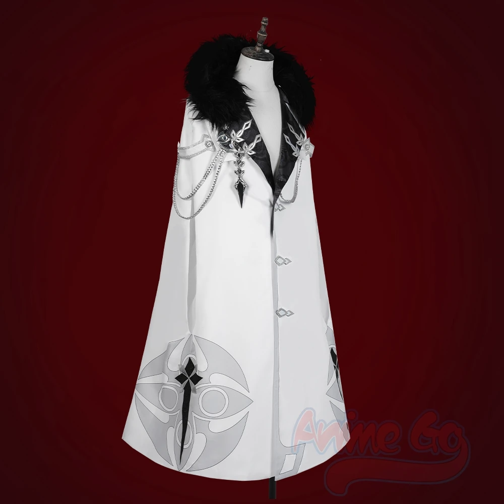 Genshin Impact Fatui Cosplay Kostuum Doctor Harlecchino Capitano Tartaglia Marionet Pulcinella Colombina Volwassen Mantel C07575