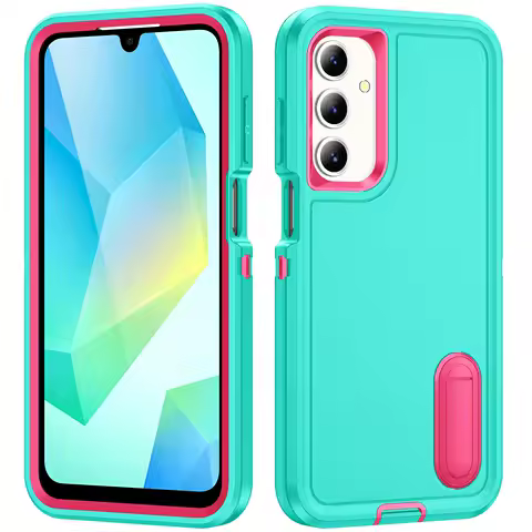 3 in 1 Anti-Dust Stand Holder Case for Samsung Galaxy A56 A16 A36 5G A15 S25 Edge S23 FE S22 Plus S24 Ultra A14 A54 A13 A53 Bag