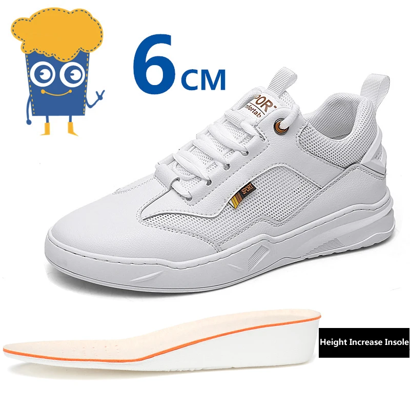 

Men Sneakers Heightening Shoes Elevator Shoes Height Increase Shoes Insoles 6CM Summer ManTall Shoes