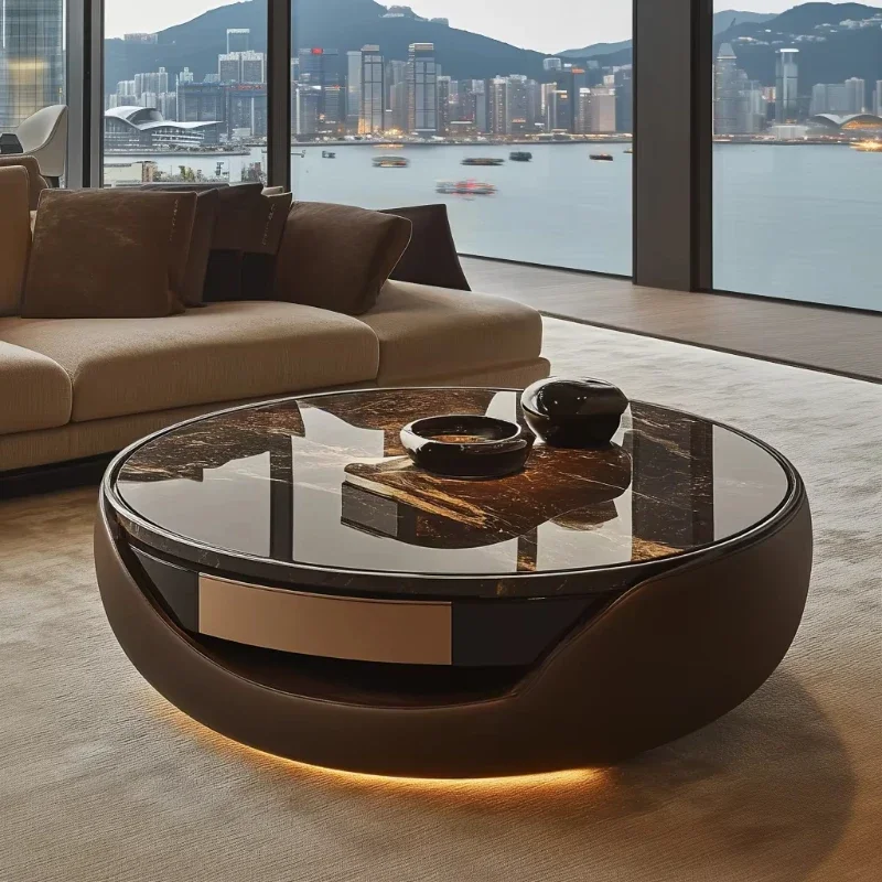 Deluxe coffee table designer table living room coffee table